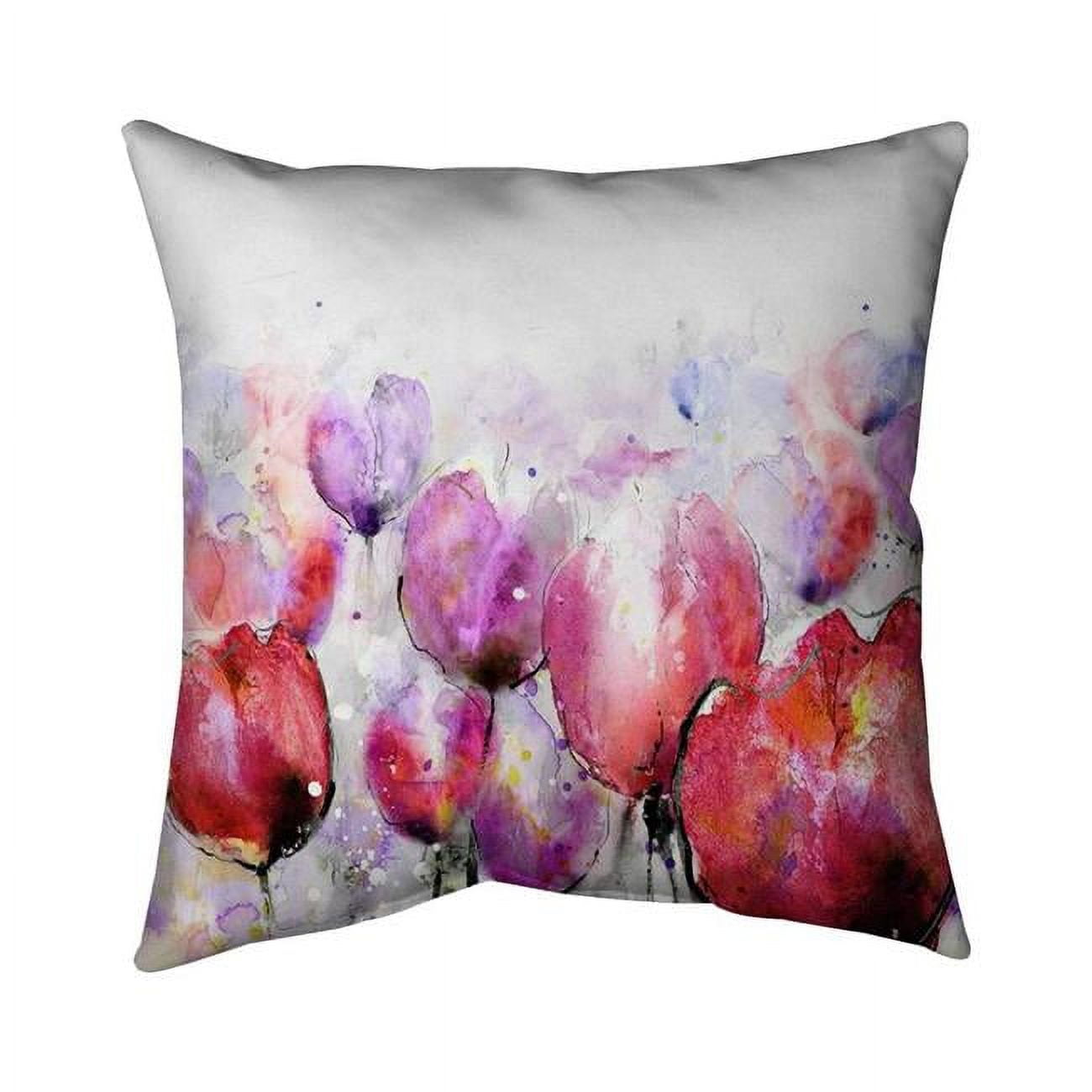 20 x 20 in. Pink Tulips Field-Double Sided Print Indoor Pillow