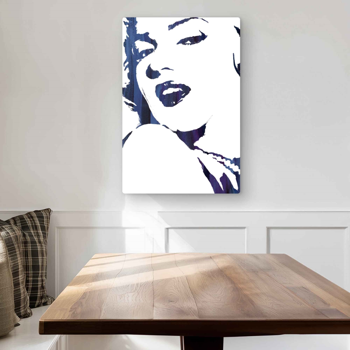 C1MP20303YW1YG 20 x 30 in. Marilyn Monroe In Blue Wall Art - Figurative Metal Print