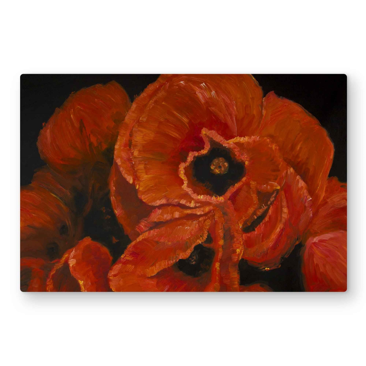 C1MP20304HYO6S 20 x 30 in. Poppy Bouquet - Contemporary Metal Print Wall Art for Home Decor