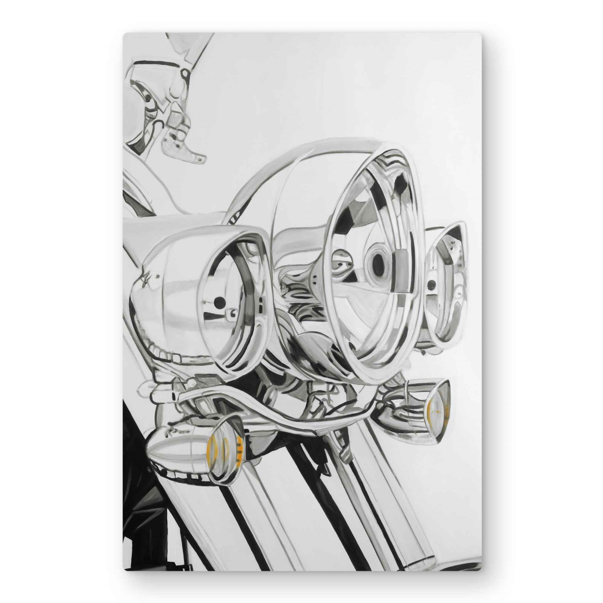 C1MP20304UZK9M 20 x 30 in. Motorcycle Light Metal Print Wall Art - Livingroom Transportation