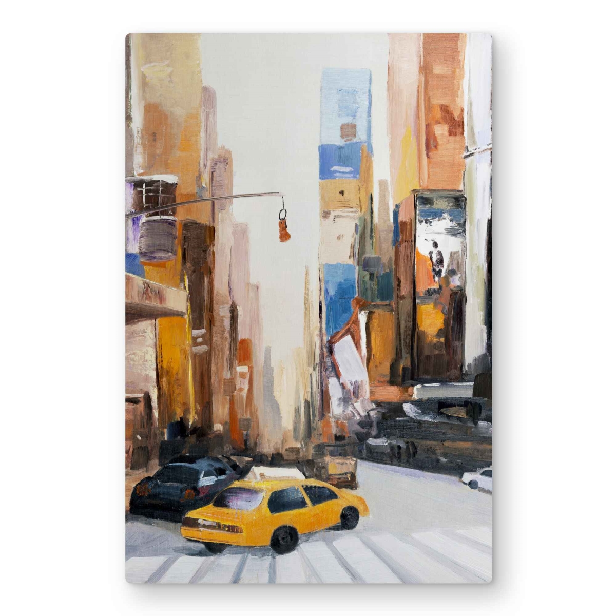 C1MP20305FIO1A 20 x 30 in. N-Y Early in the Morning - Brown Modern Metal Print Wall Art - Decor