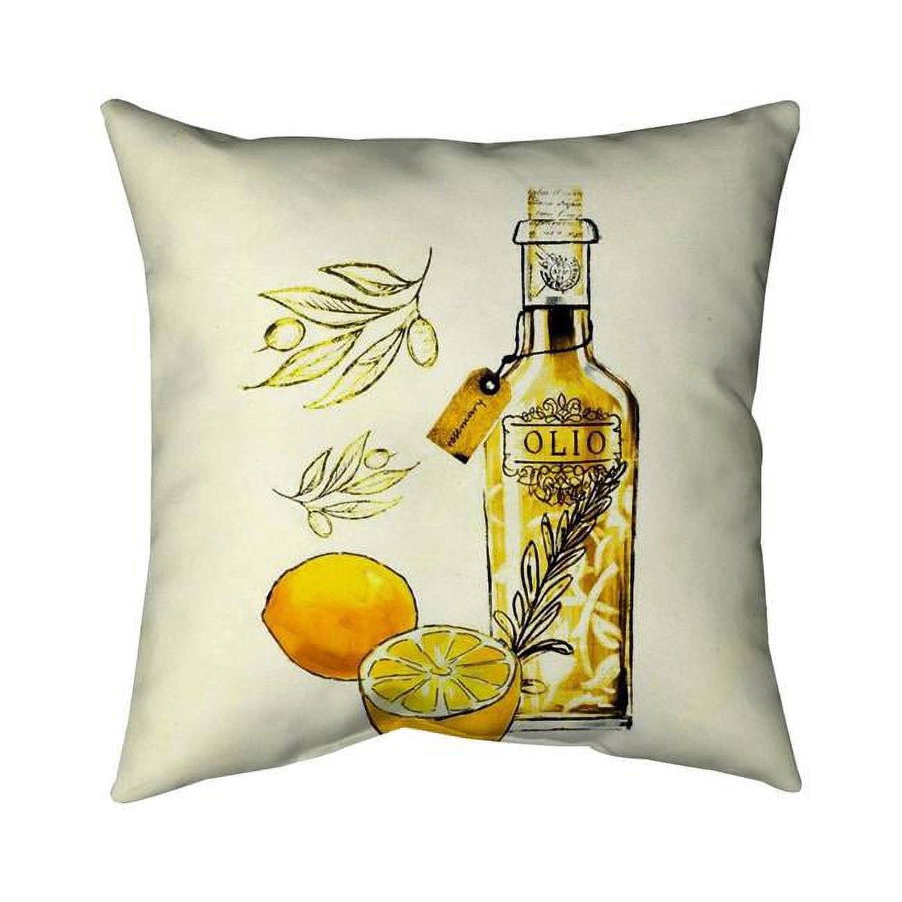 20 x 20 in. Olive Oil & Lemons-Double Sided Print Indoor Pillow