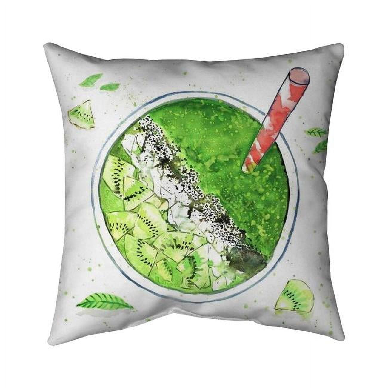 20 x 20 in. Green Smoothie-Double Sided Print Indoor Pillow
