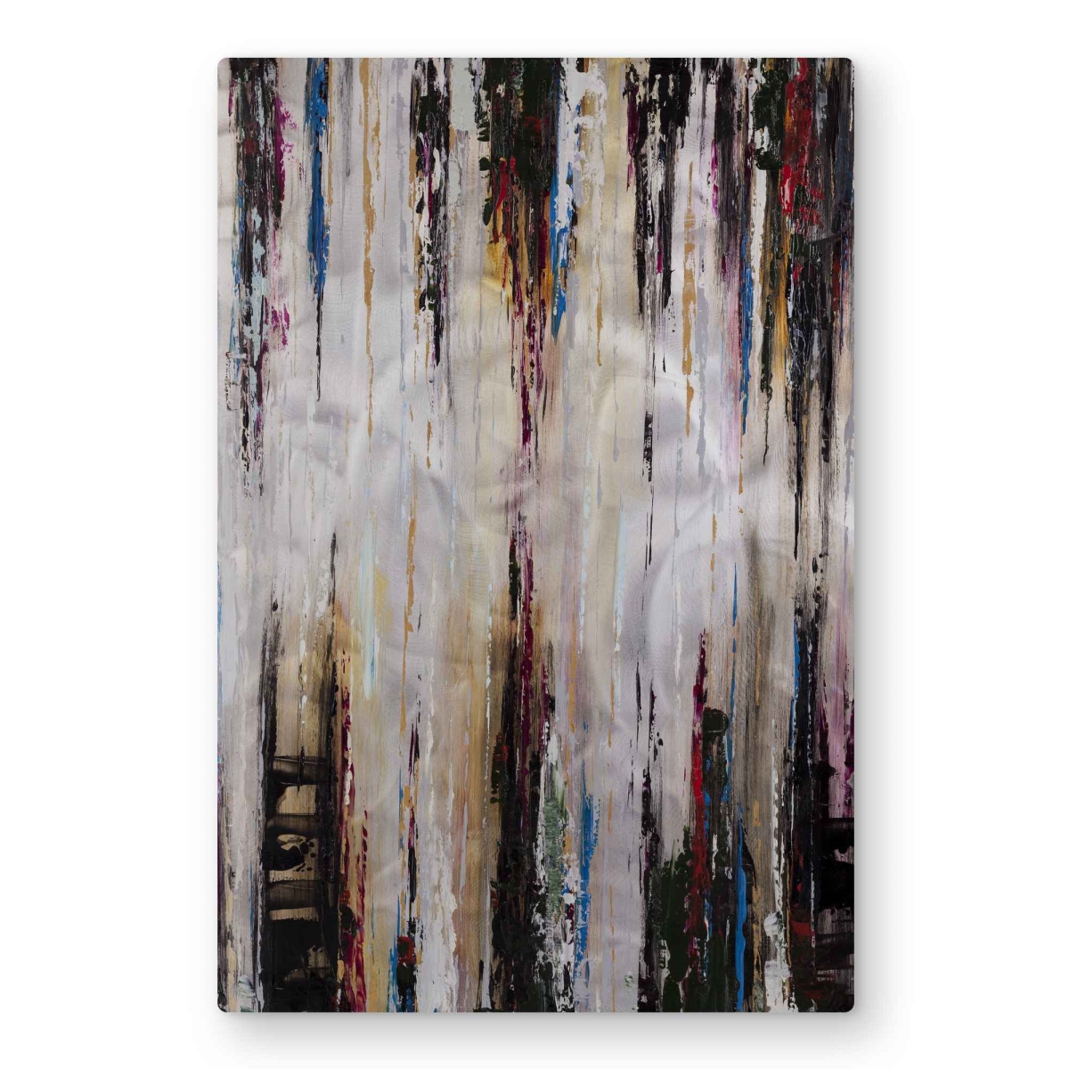 C1MP2030CW3D4B 20 x 30 in. Abstract Runny Paint Wall Art - Black Bedroom Metal Print