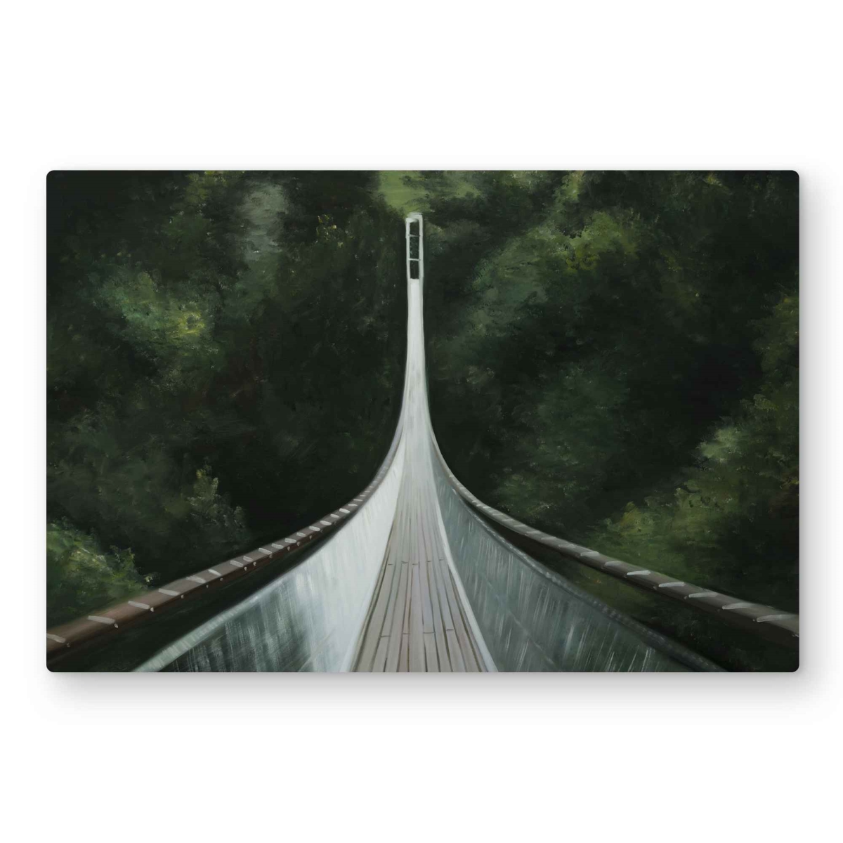 C1MP2030D67VRH 20 x 30 in. Steep Bridge - Bedroom Metal Print Wall Art for Home Decor