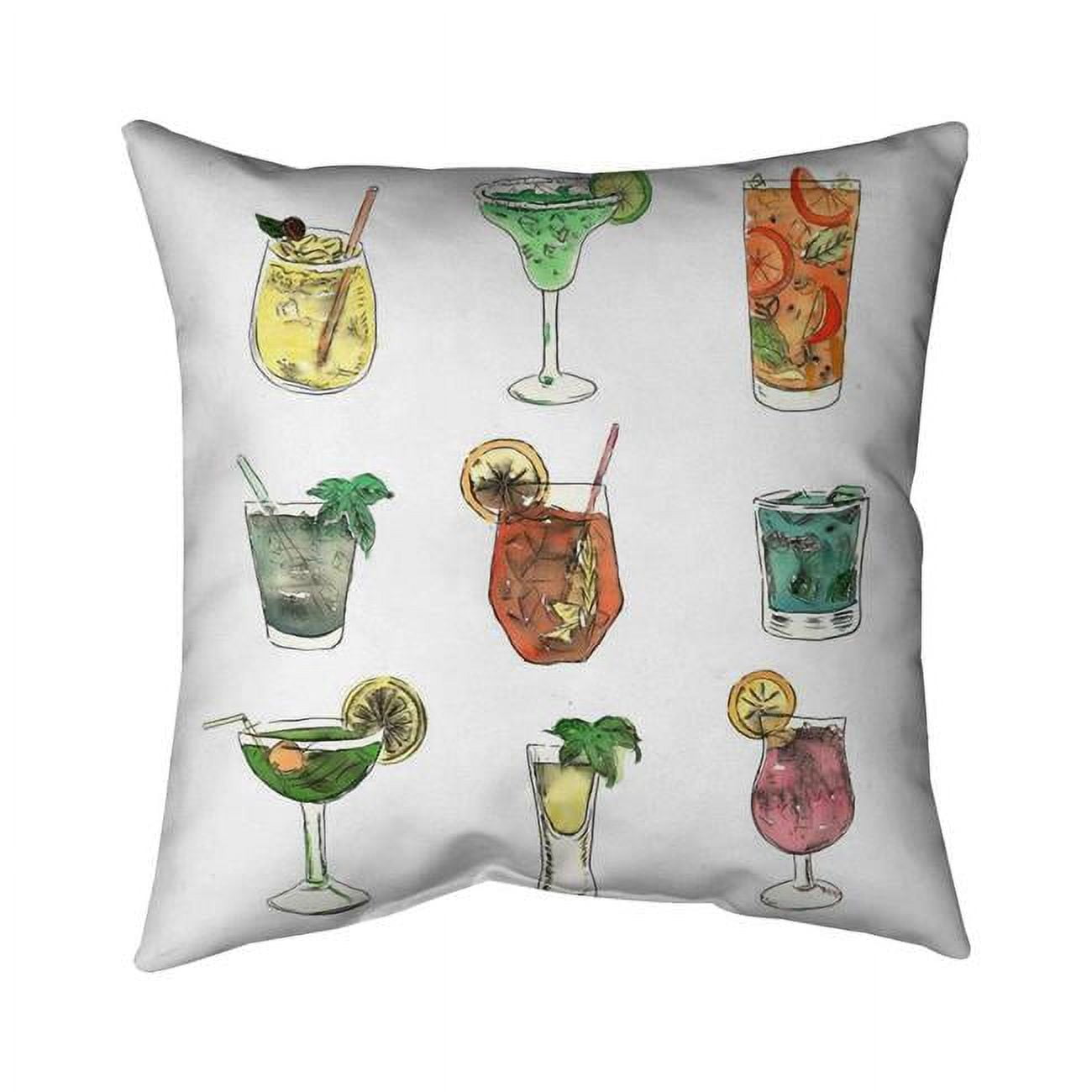 20 x 20 in. Colorful Cocktails-Double Sided Print Indoor Pillow