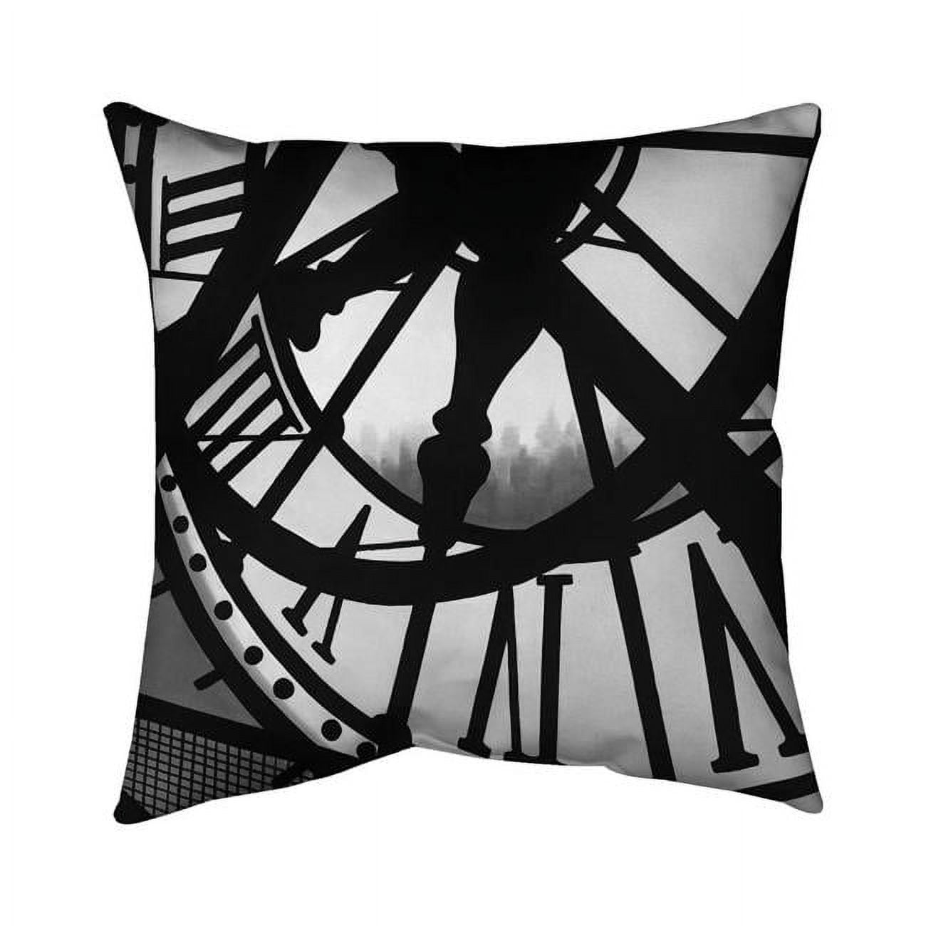 20 x 20 in. Giant Clock In Orsay Museum-Double Sided Print Indoor Pillow