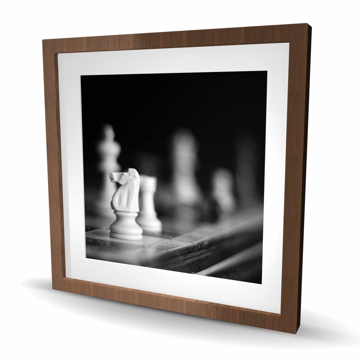 C1FM2424TFNT2A 24 x 24 in. Monochrome Still Life Chess Games Print Wall Art - Home Decor Art
