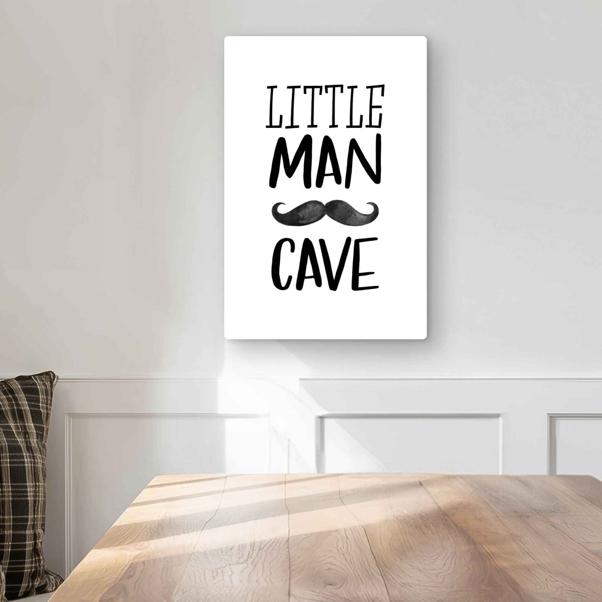 C1MP1218AR96AR 12 x 18 in. Little Man Cave - Motivational Metal Print Wall Art for Home Decor