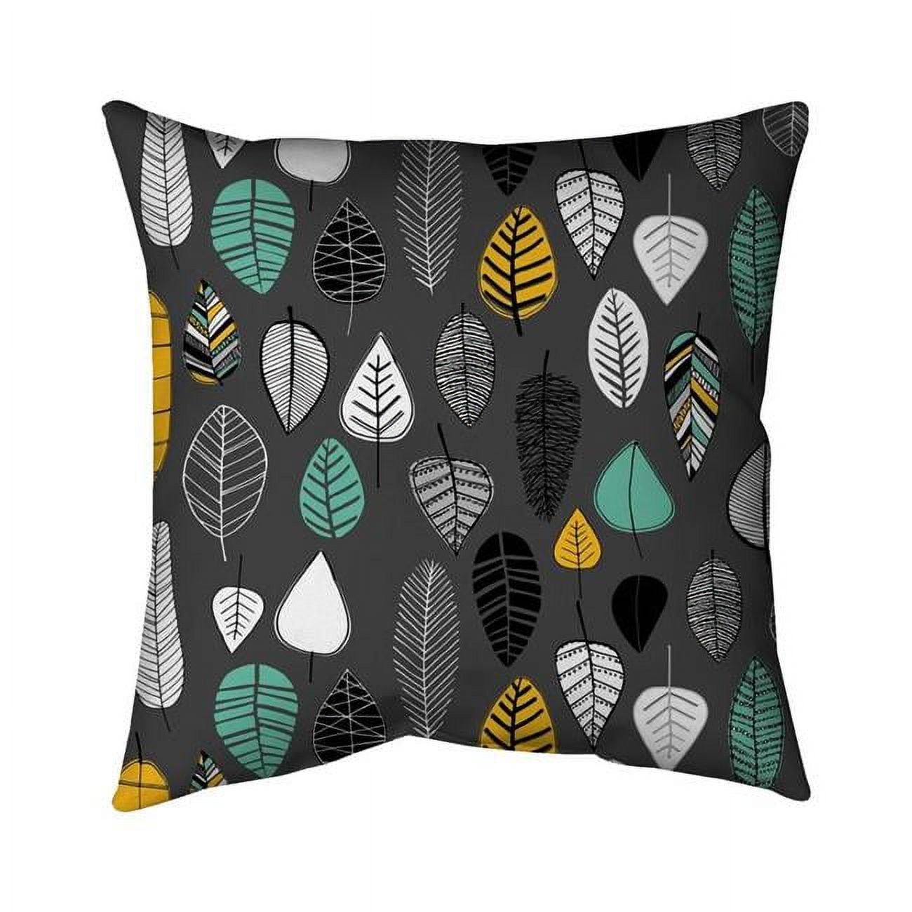 20 x 20 in. Leaves Illustration-Double Sided Print Indoor Pillow