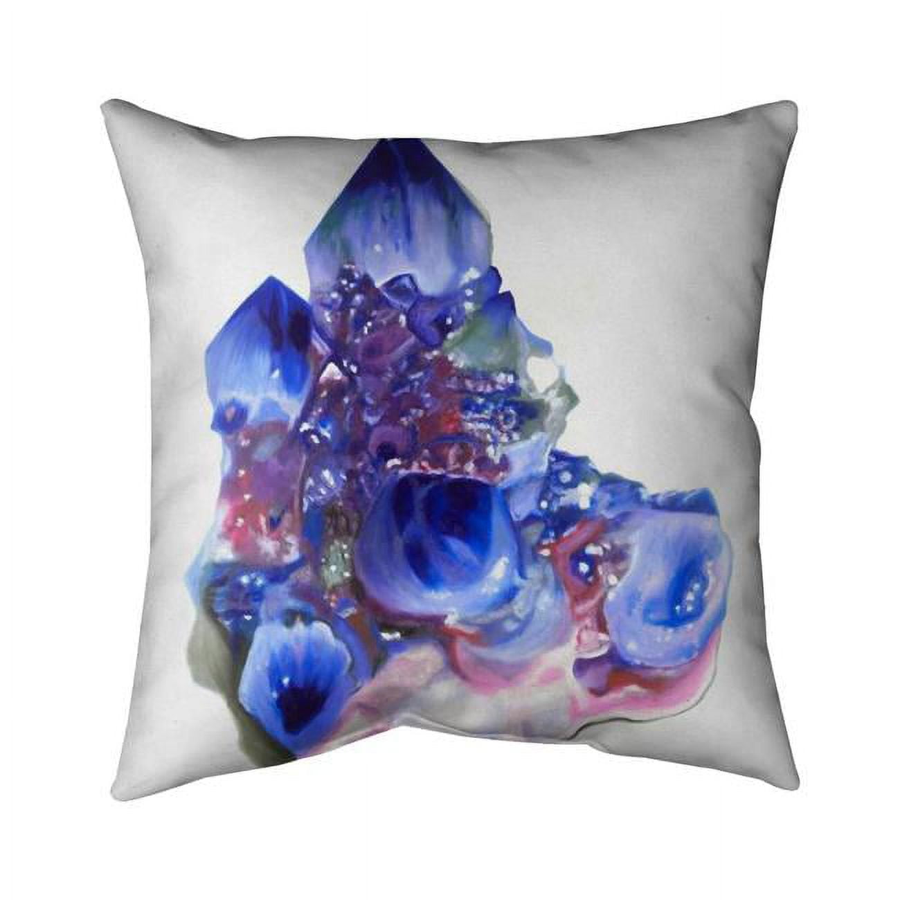 20 x 20 in. Blue & Purple Quartz Cristal-Double Sided Print Indoor Pillow