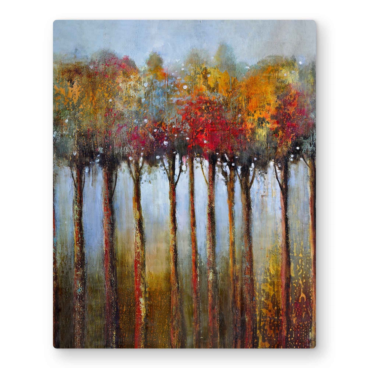 C1MP1620SF860N 16 x 20 in. Colorful Leaves Trees Wall Art - Contemporary Metal Print
