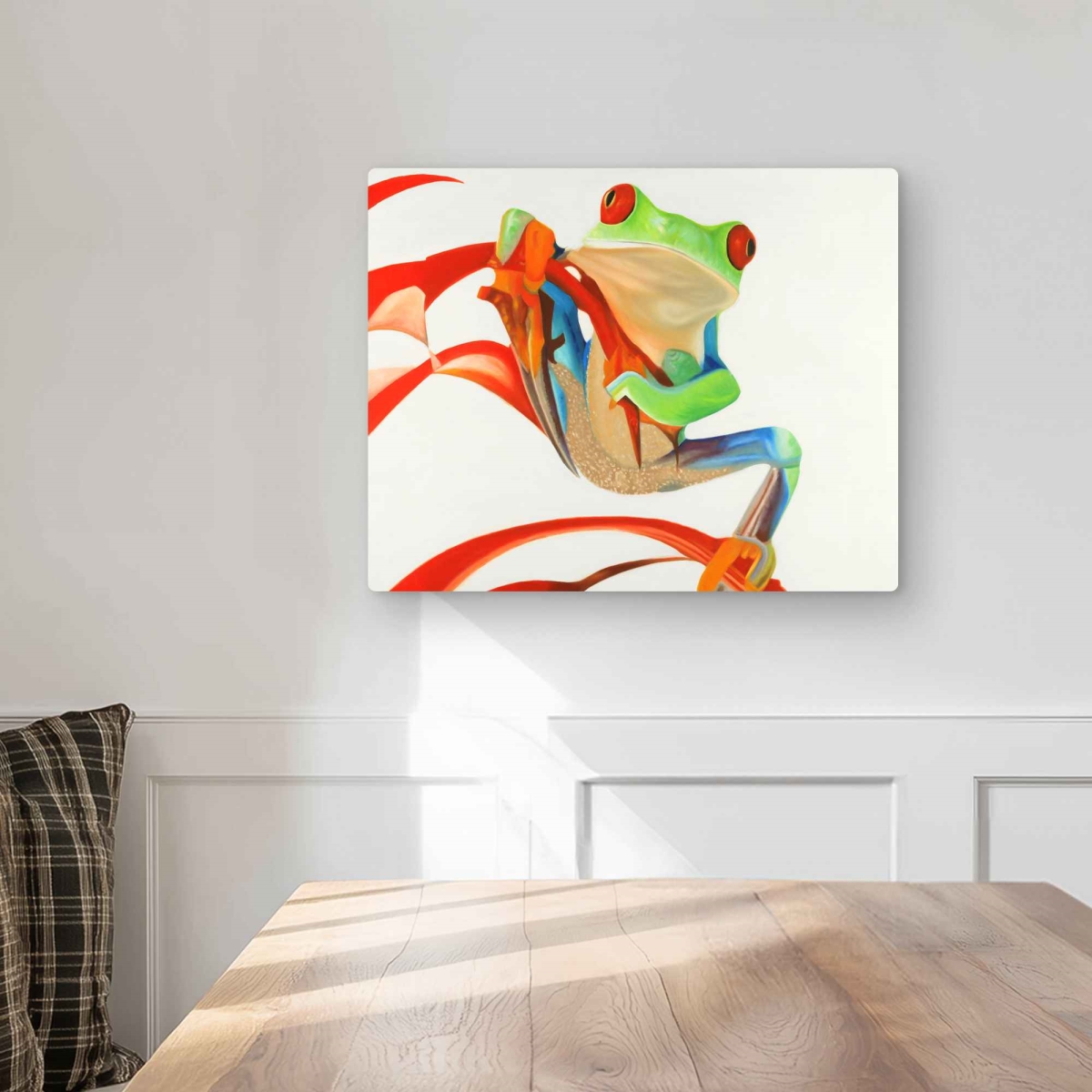 C1MP1620ST3YVR 16 x 20 in. Red-Eyed Frog - Blue Animals Metal Print Wall Art for Home Decor