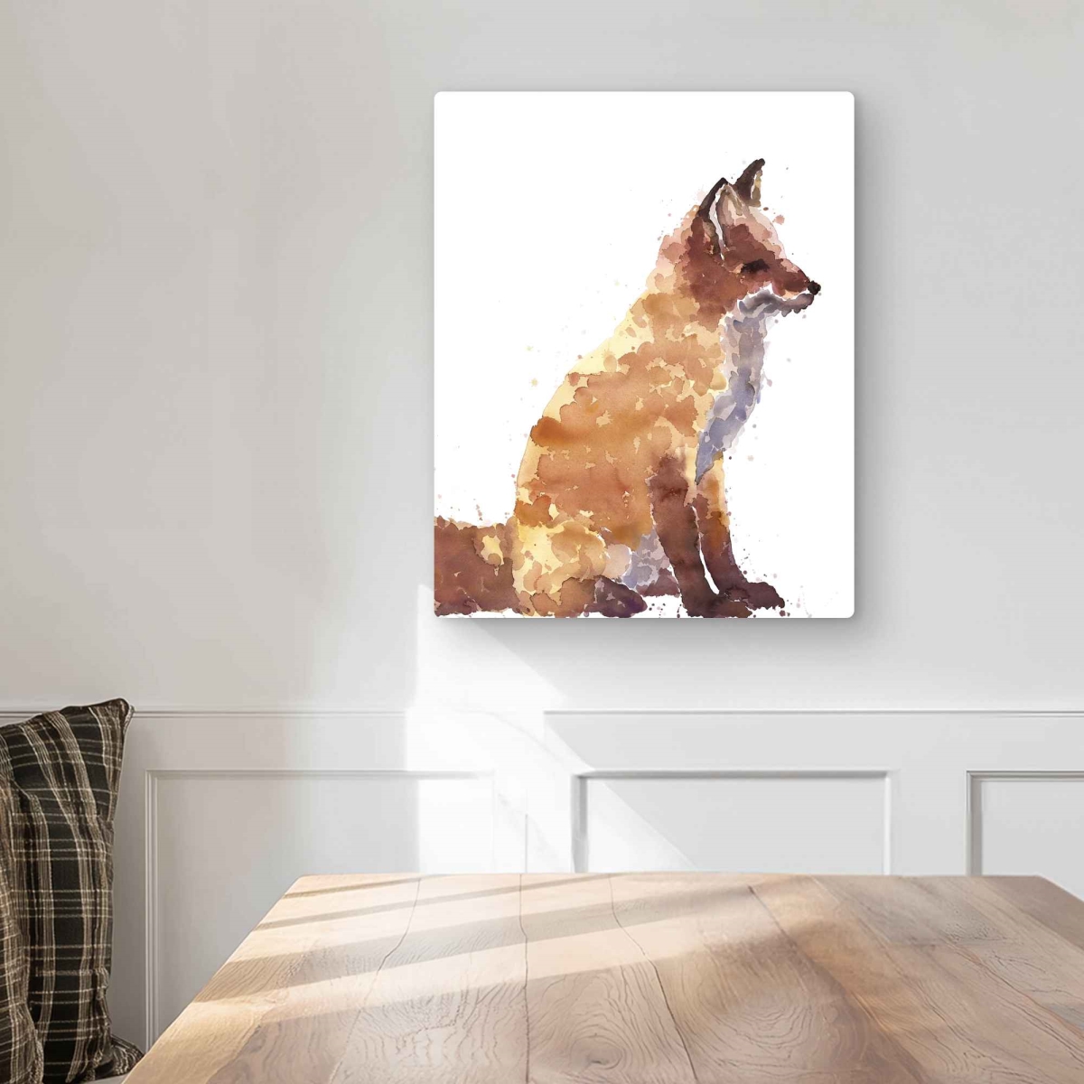 C1MP1620T7QSAX 16 x 20 in. Red Fox - Scandinavian Wildlife Metal Print Wall Art for Home Decor