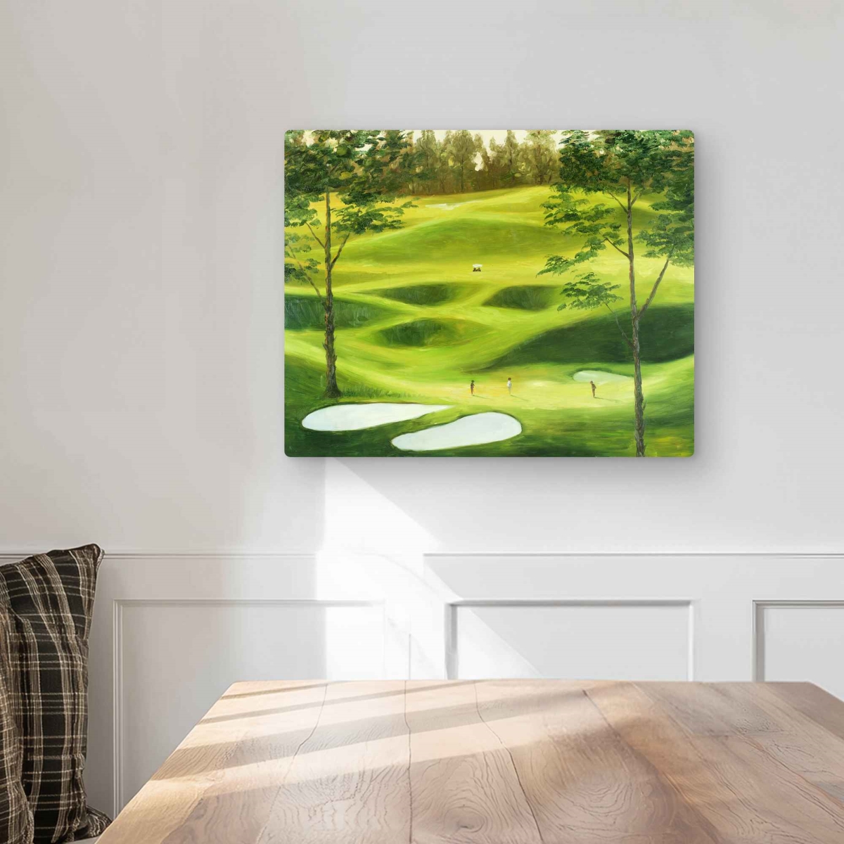 C1MP1620TTM7RN 16 x 20 in. Big Golf Course Wall Art - Contemporary Green Metal Print