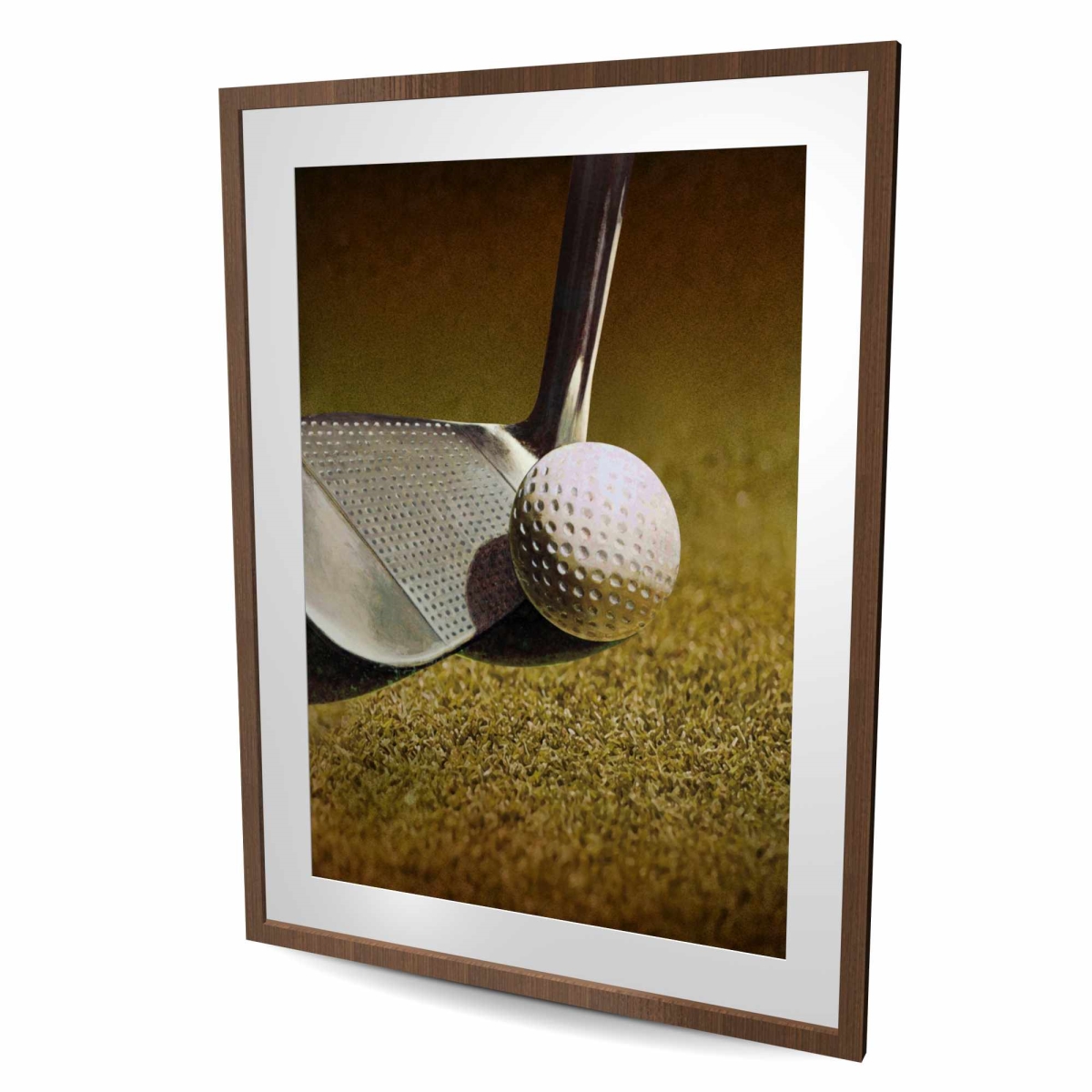 C1FM3648GA50P0 36 x 48 in. Golf Closeup - Framed Matted Print Wall Art for Man Cave Decor