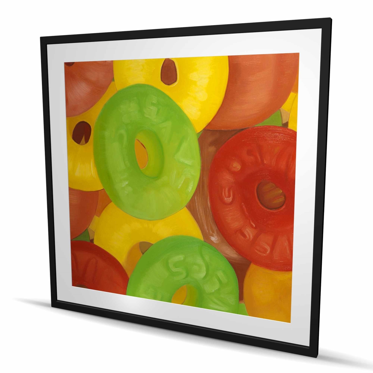 C1FM48483RSYRW 48 x 48 in. Colorful Jujubes - Still Life Food Print Wall Art for Home Decor