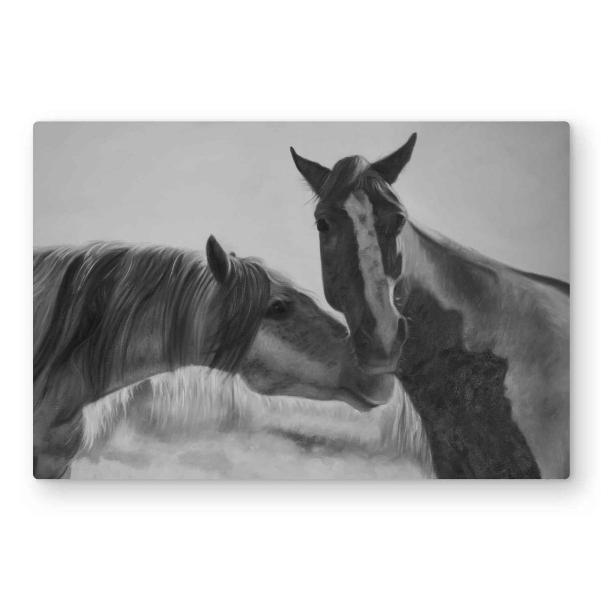 C1MP2030LF4BXW 20 x 30 in. Horses Lover Western White Metal Print Wall Art - Home Decor Art