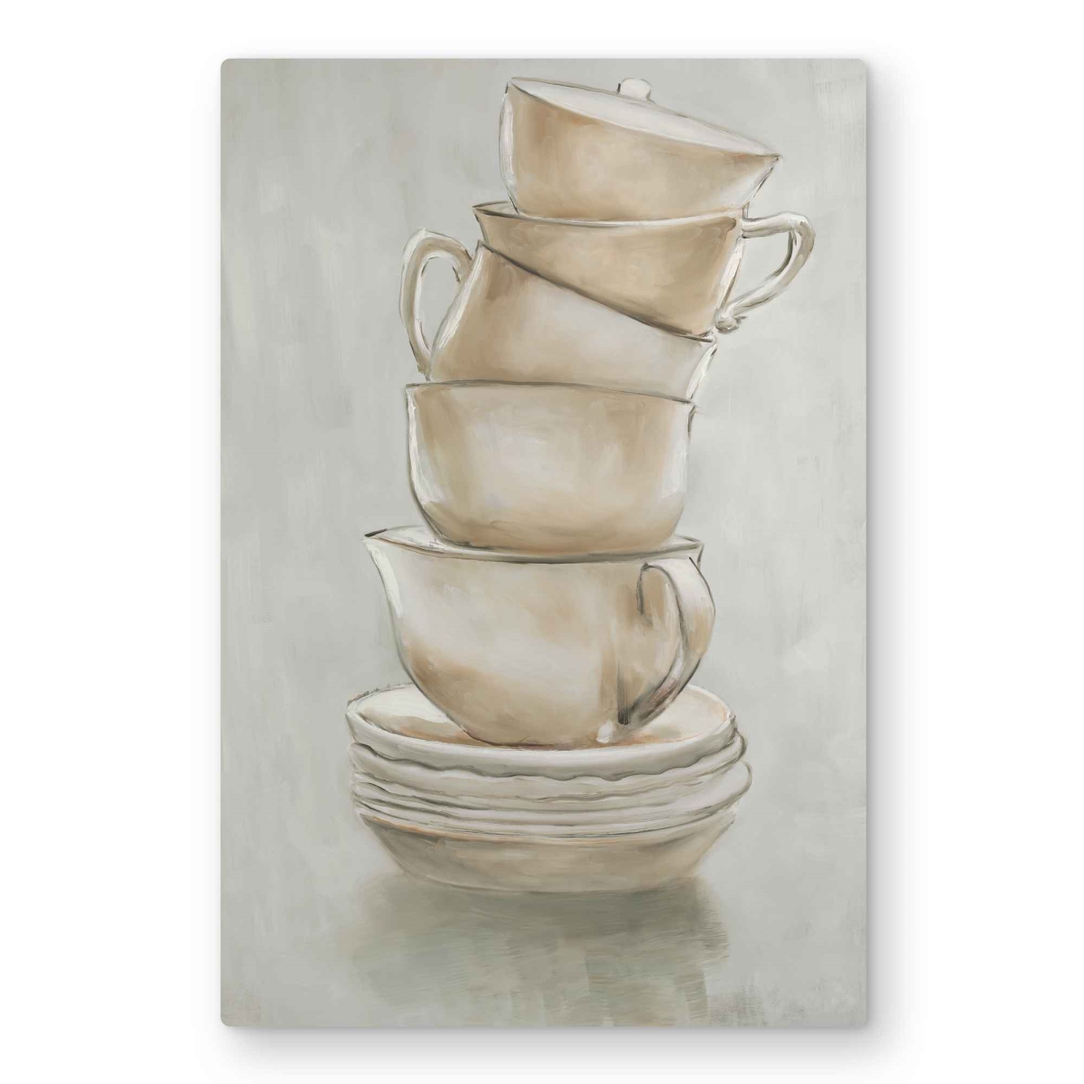 C1MP2030M2P578 20 x 30 in. Coffee Mugs Still Life Kitchen Metal Print Wall Art for Home Decor