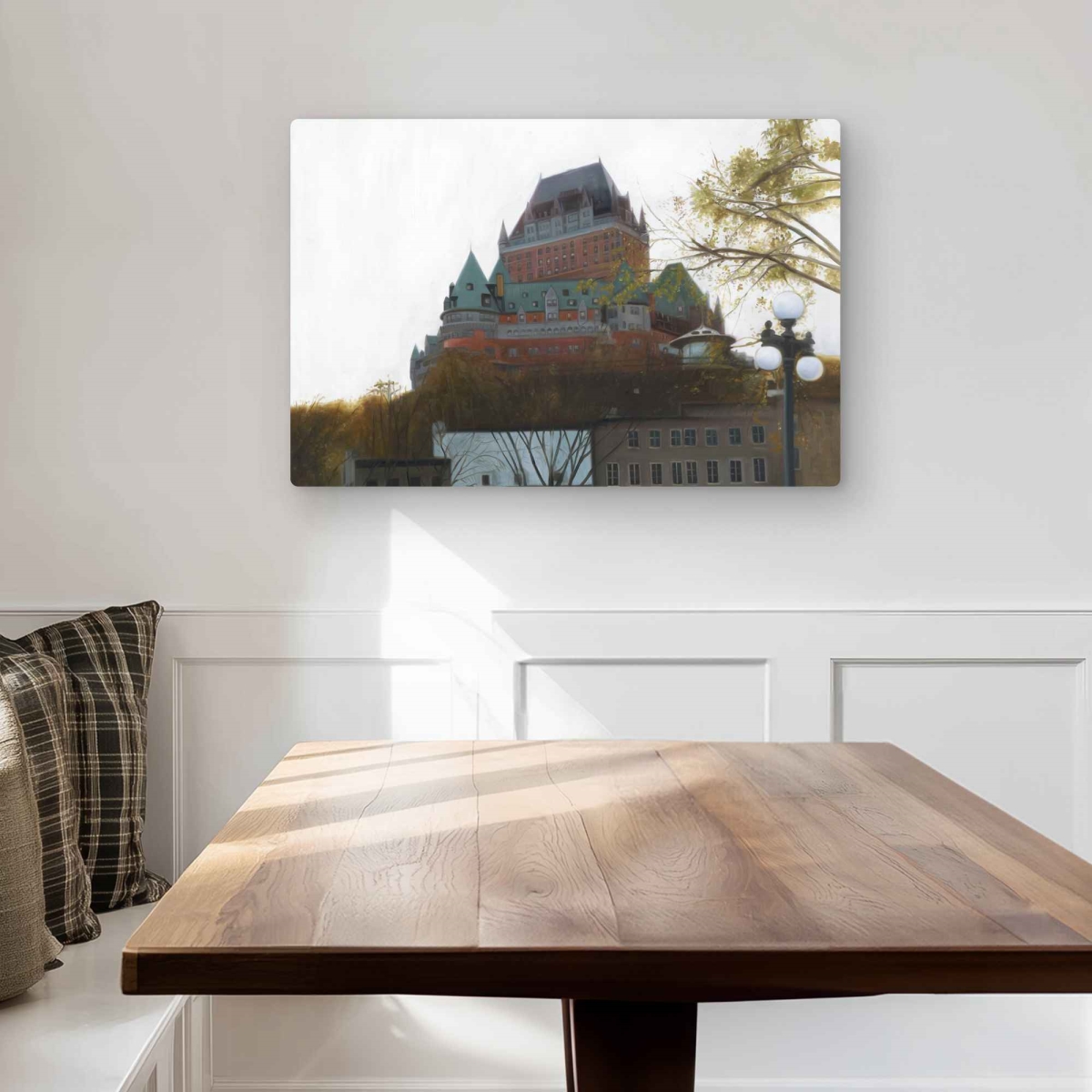 C1MP2030U37V5D 20 x 30 in. Le Chateau De Frontenac In Autumn Wall Art - Hyperrealist Metal Print