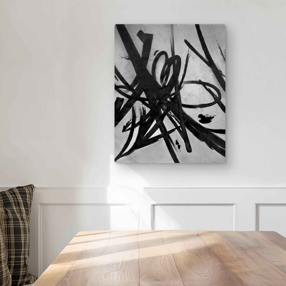 C1MP1620462112 16 x 20 in. Circular Strokes - Shapes Livingroom Metal Print Wall Art for Home