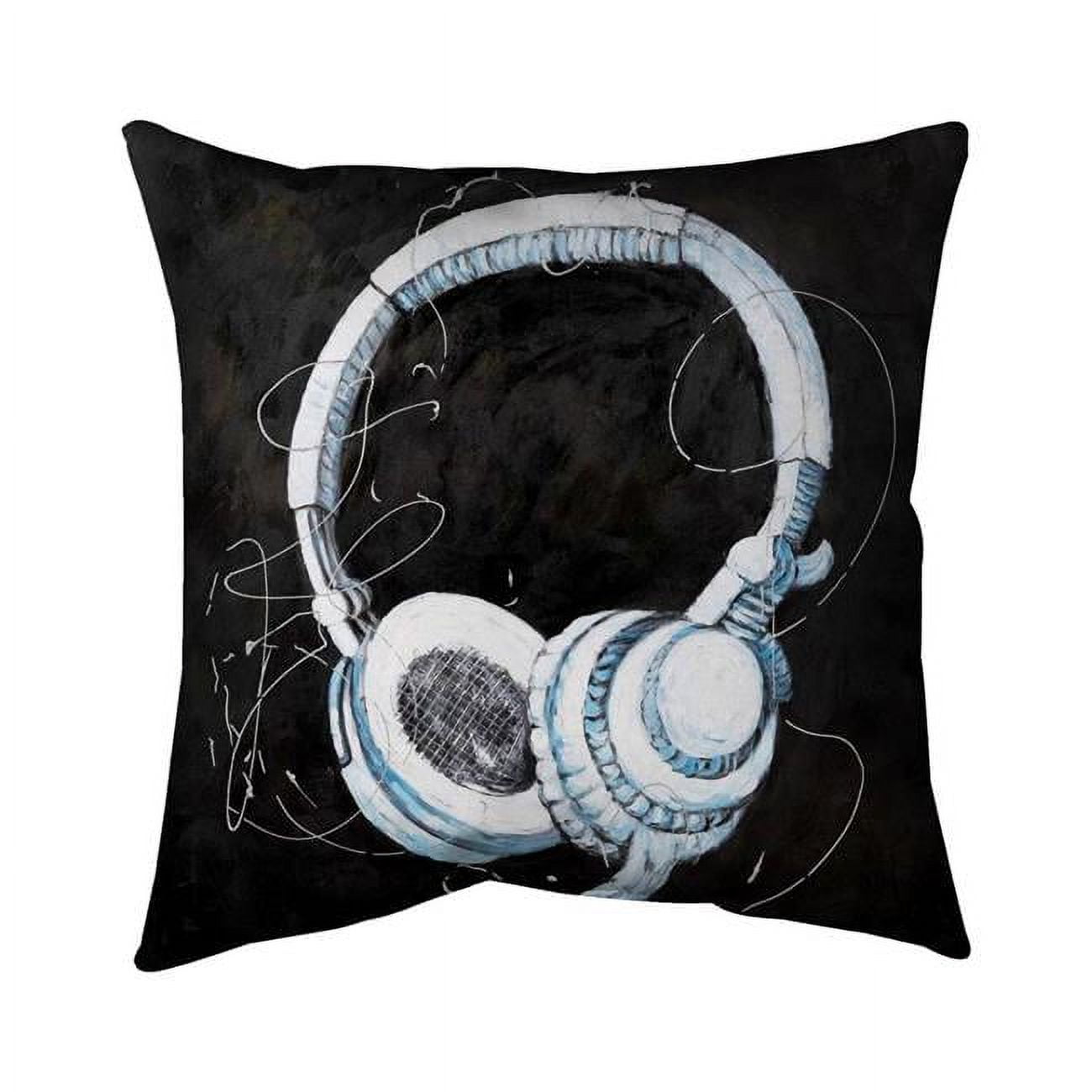 20 x 20 in. Headphones-Double Sided Print Indoor Pillow