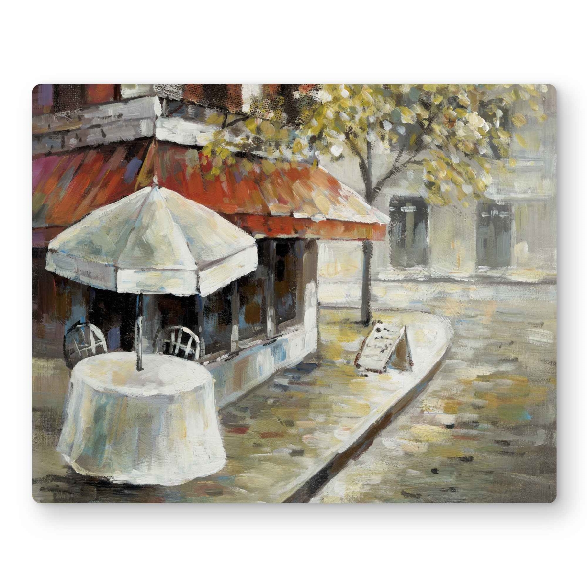 C1MP1620CTRQ89 16 x 20 in. Deserted & Sunny Street Wall Art - Contemporary Metal Print