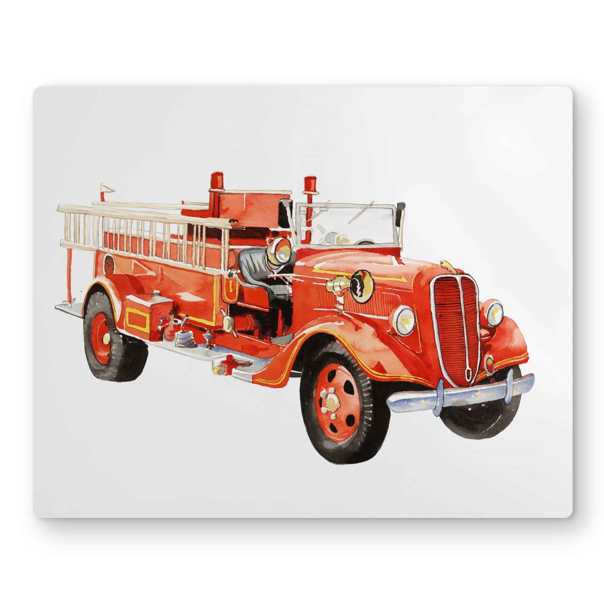 C1MP16206VTSD2 16 x 20 in. Vintage Fire Truck Wall Art - Transportation Vintage Metal Print
