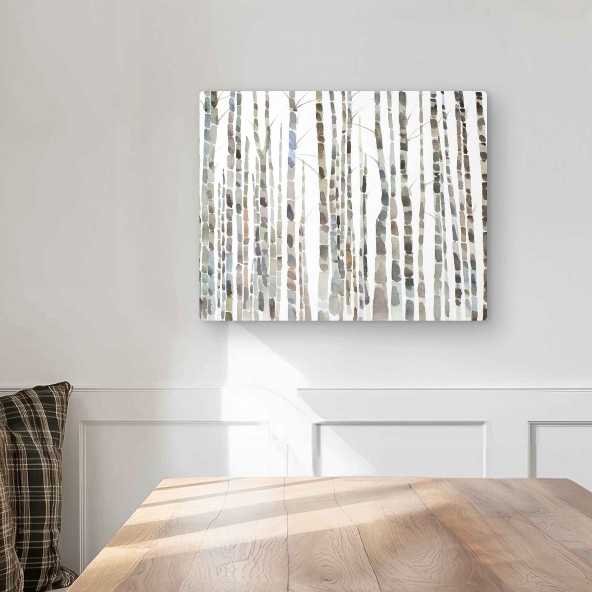C1MP1620D2AHJQ 16 x 20 in. Birch Trees Forest - Metal Print Wall Art for Living Room Decor