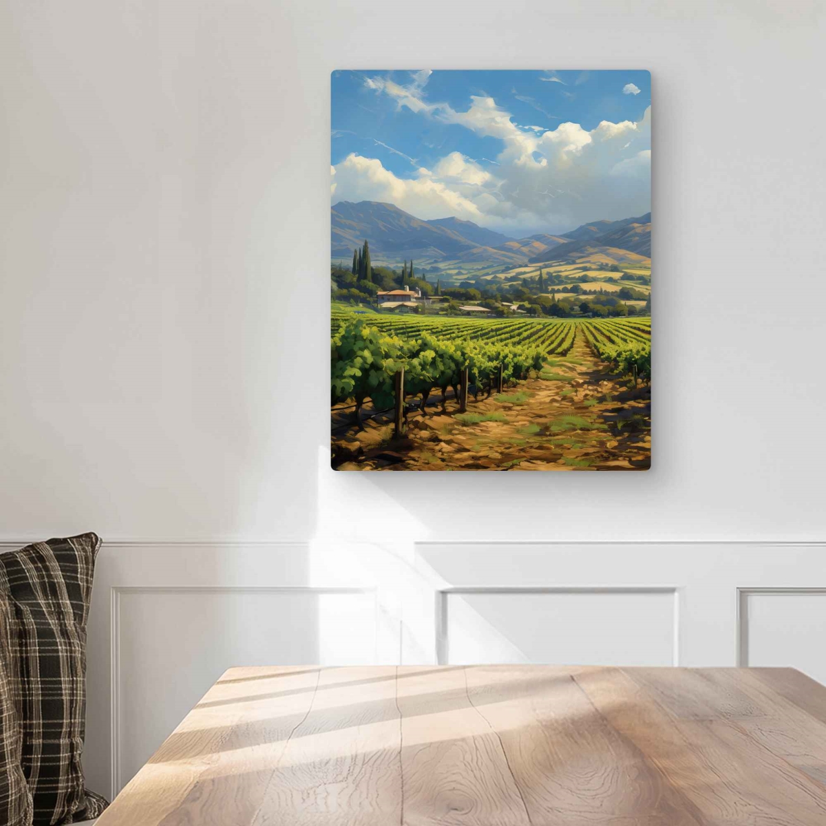 C1MP1620DD66EL 16 x 20 in. Exotic Farm - Blue Landscapes Metal Print Wall Art - Home Decor Art