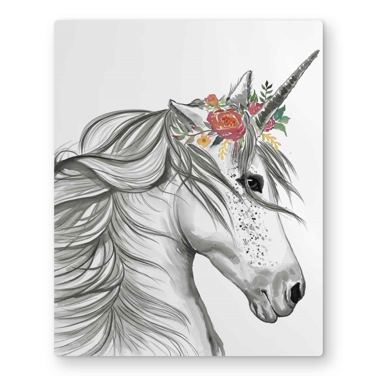 C1MP1620DOQTD3 16 x 20 in. Magic Unicorn Metal Print Wall Art - Illustrative Bedroom Decor