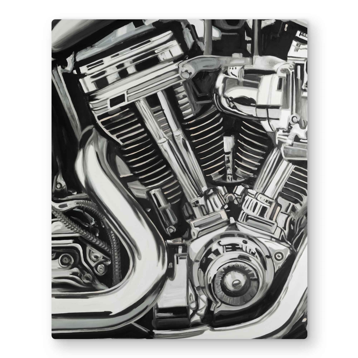 C1MP16207A5ZOZ 16 x 20 in. Mechanism of A Motorcycle Metal Print Wall Art - Home Decor Art
