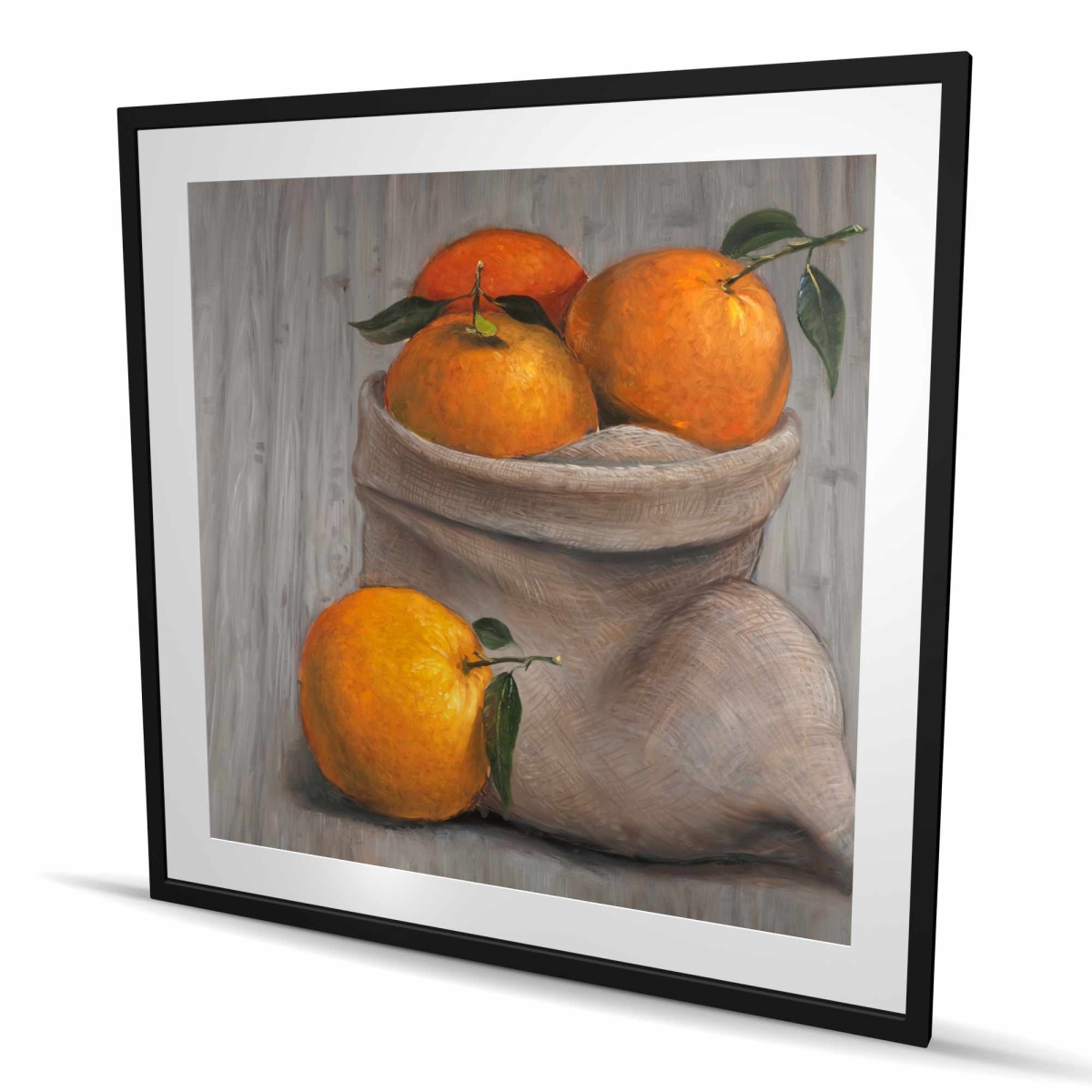 C1FM4848S9R7LR 48 x 48 in. Bag of Oranges - Hyperrealist Still Life Print Wall Art - Home Decor