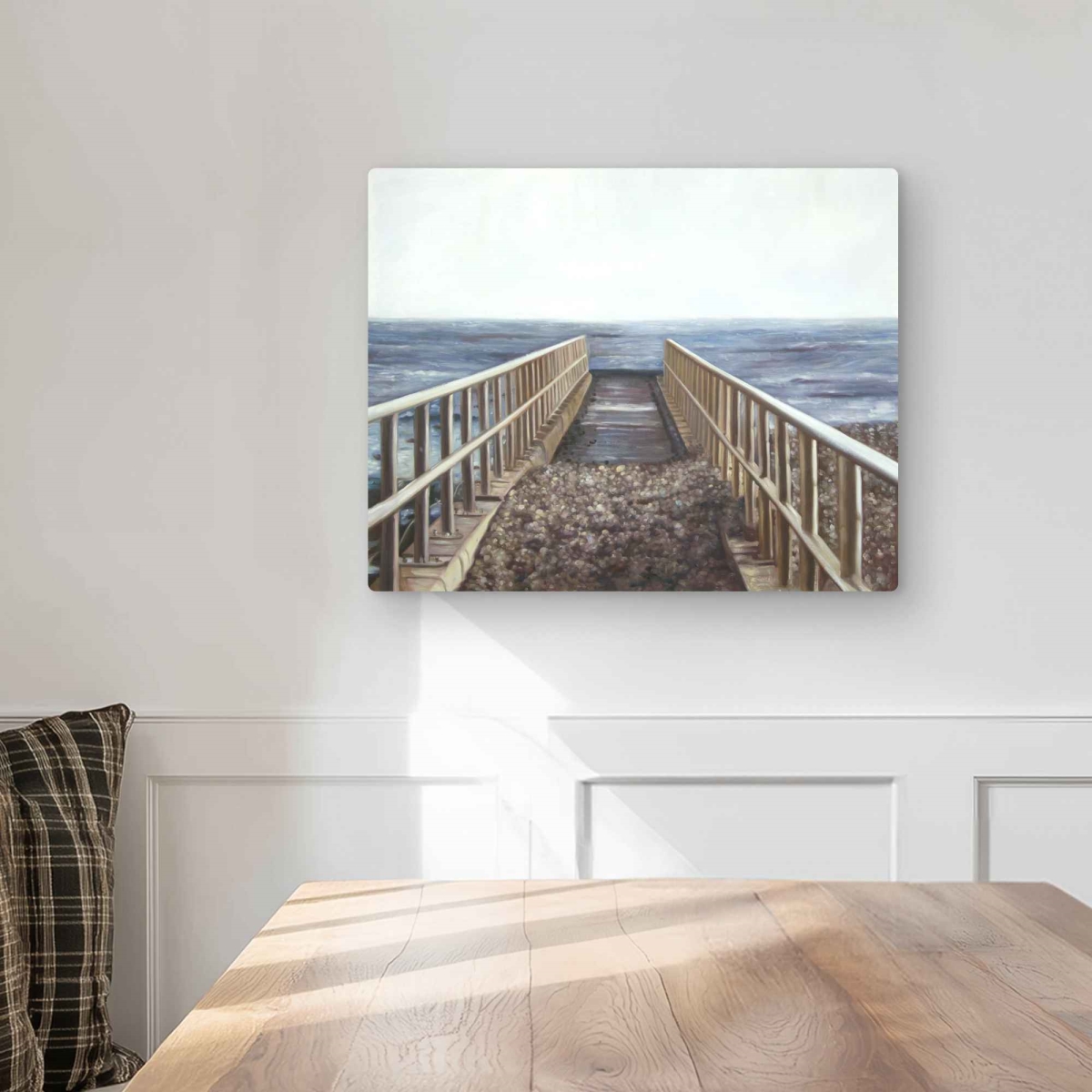 C1MP1620DUS8YZ 16 x 20 in. Relaxing Beach - Landscapes Beige Metal Print Wall Art for Home Decor
