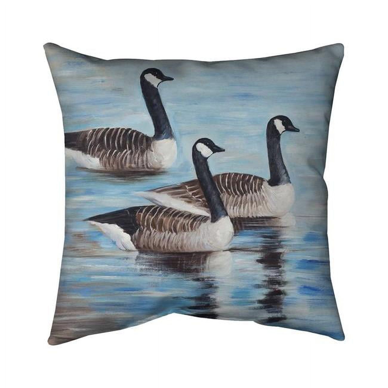 26 x 26 in. Canada Geese In Water-Double Sided Print Indoor Pillow