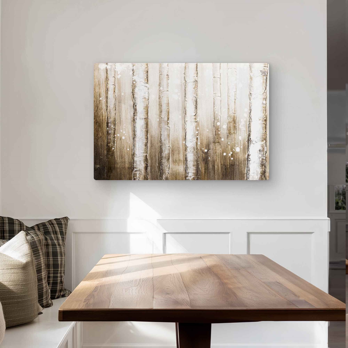 C1MP24368DB0VG 24 x 36 in. Texturized Abstract Forest Wall Art - Brown Landscapes Metal Print