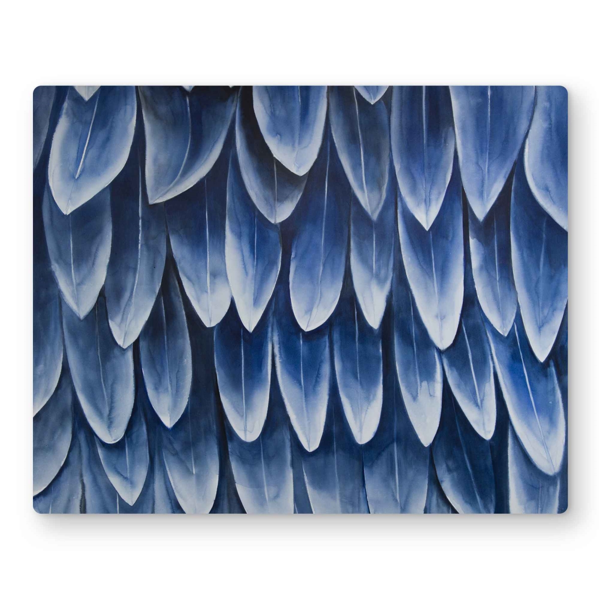 C1MP1620C9UFYT 16 x 20 in. Plumage Blue - Spiritual Animals Metal Print Wall Art for Home Decor