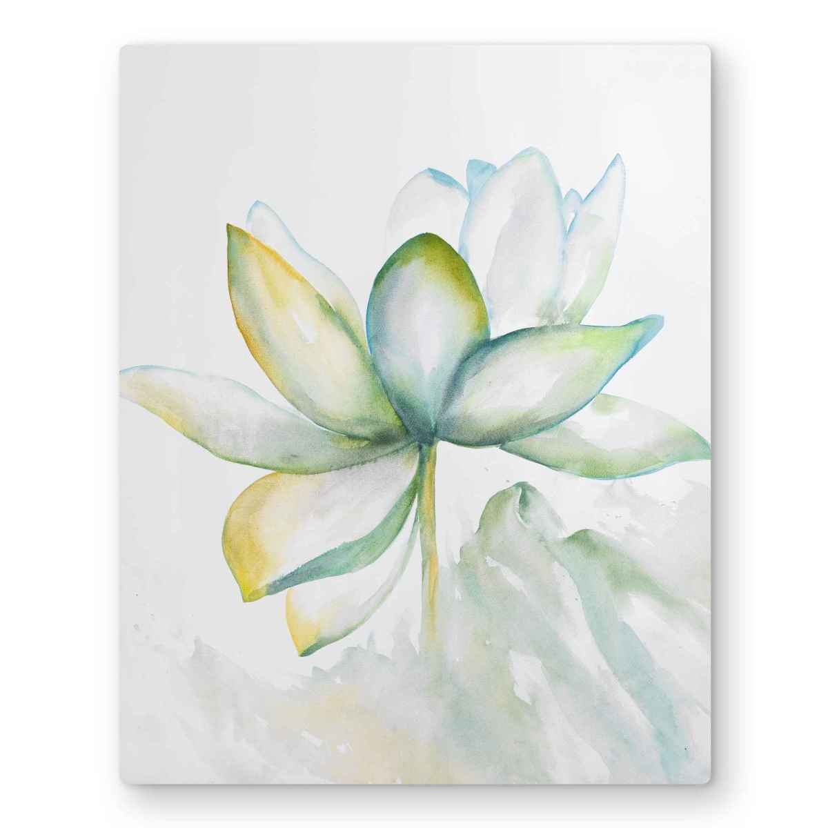 C1MP1620N8VKO5 16 x 20 in. Abstract Lotus Flower Wall Art - Romantic Botanical Metal Print Decor