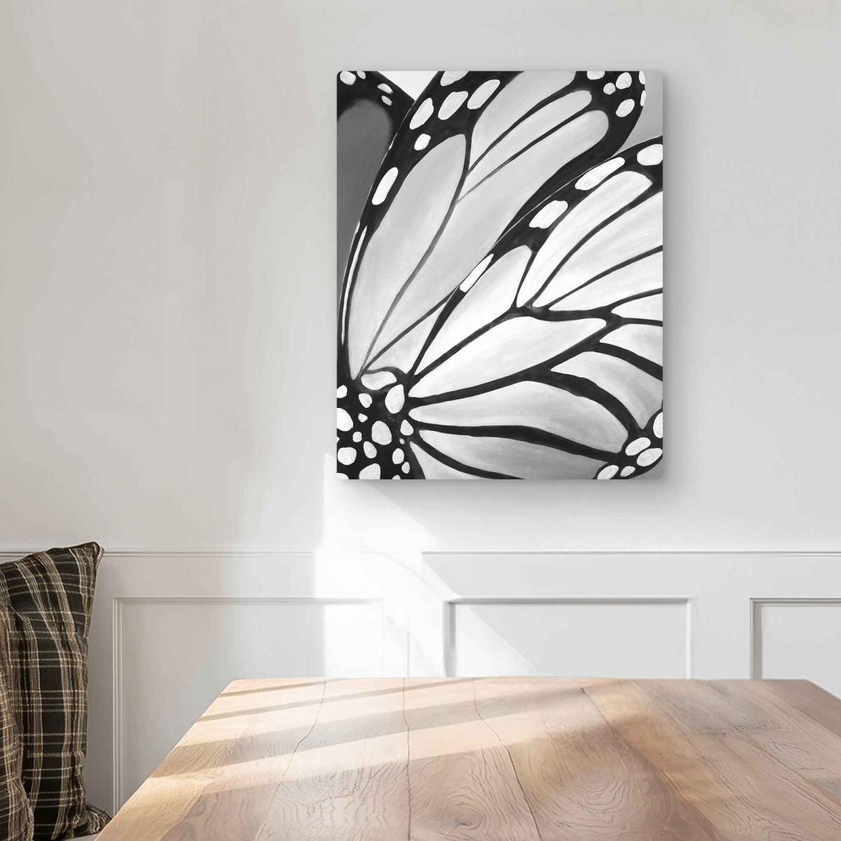 C1MP1620NPE2TX 16 x 20 in. Monarch Wings Closeup Wall Art - Bedroom Insect Metal Print Decor