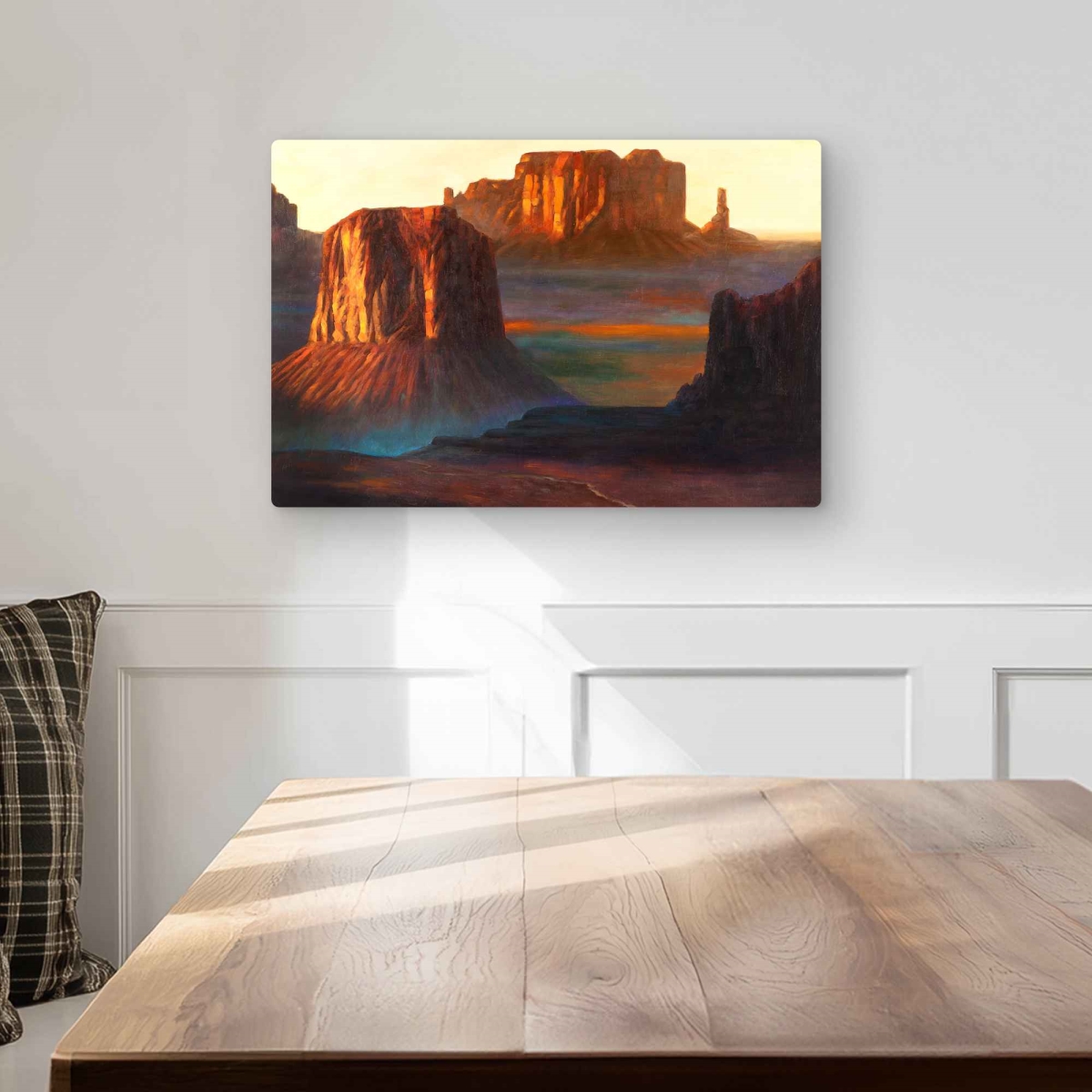 C1MP1218PV3P7H Monument Valley Tribal Park Metal Print Wall Art - Modern Home Decor - 12 x 18 in.