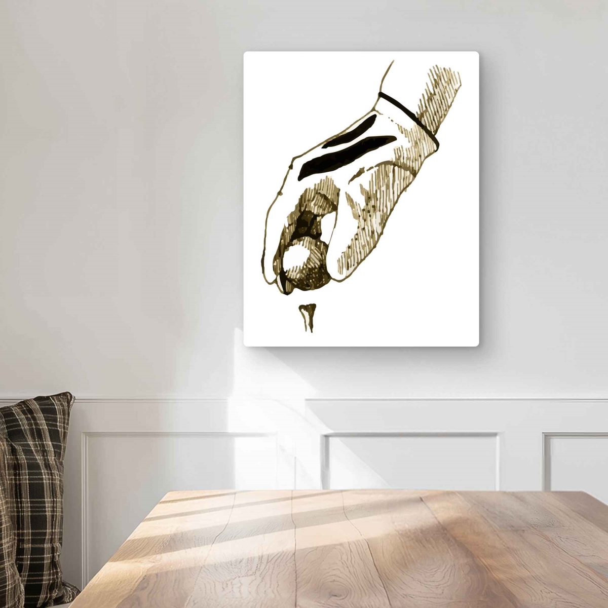 C1MP1620JYDAJJ 16 x 20 in. Golf Glove Illustration Wall Art - Man Cave Metal Print