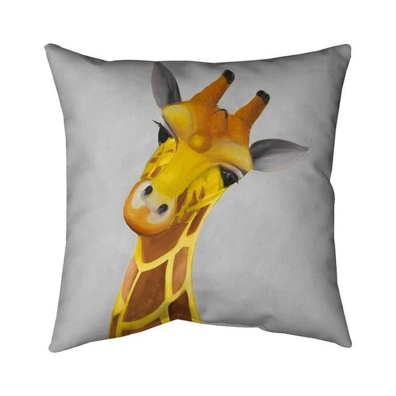 26 x 26 in. Curious Giraffe-Double Sided Print Indoor Pillow