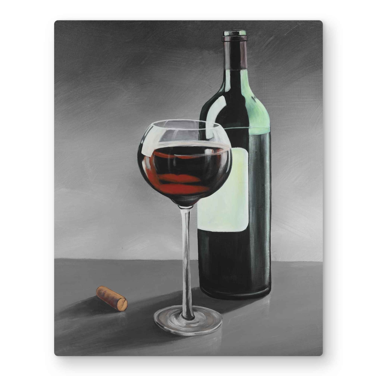 C1MP1620YNC0B2 16 x 20 in. Bottle of Burgundy - Red Kitchen Metal Print Wall Art for Home Decor