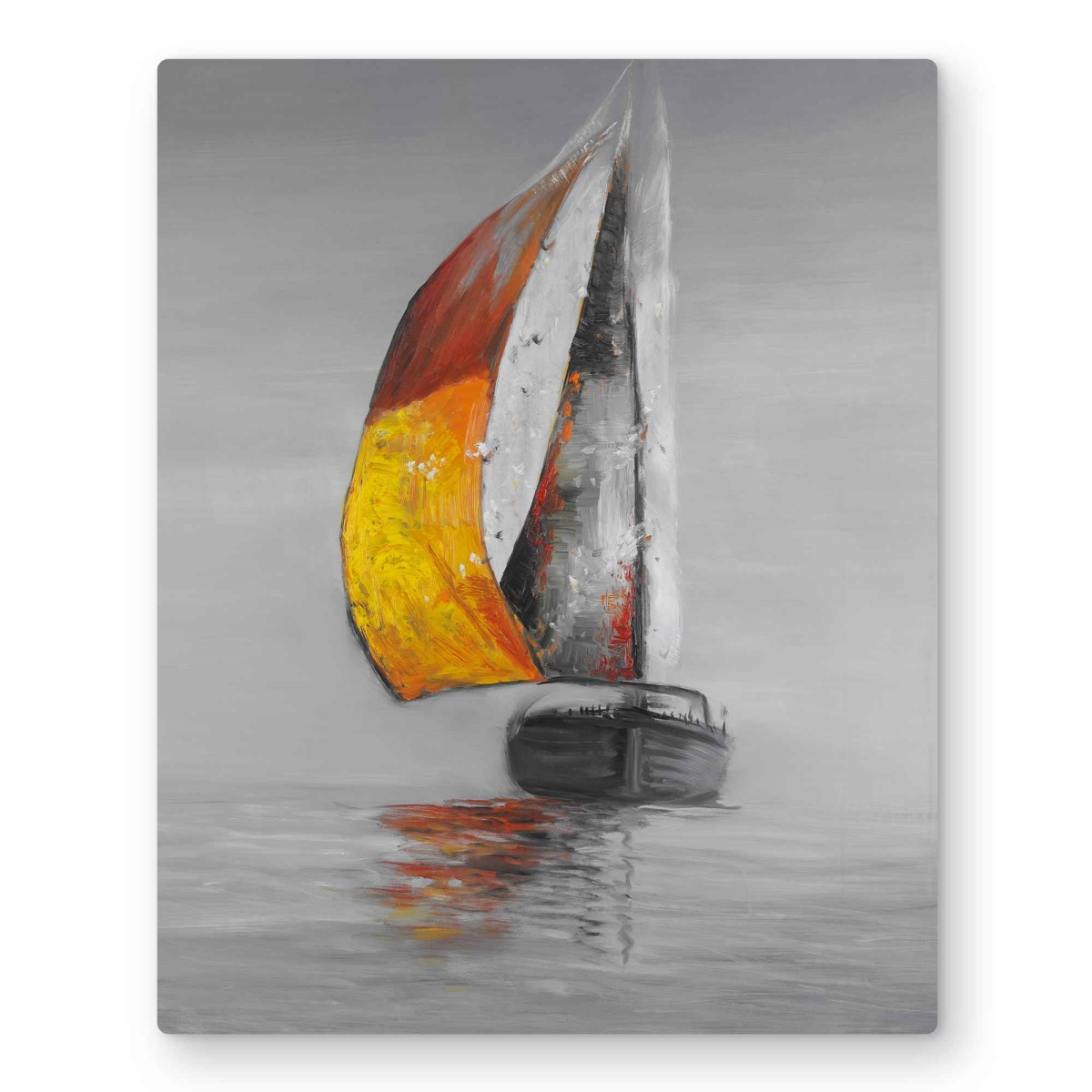 C1MP1620ZB8WC6 16 x 20 in. Sail - Waves Livingroom Metal Print Wall Art for Stylish Home Decor