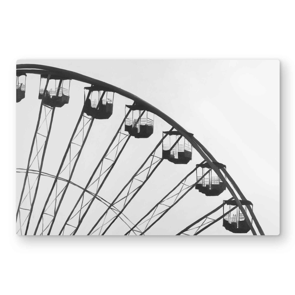 C1MP2030OA7PGI 20 x 30 in. Quarter of A Ferris Wheel - Metal Print Wall Art for Man Cave Decor