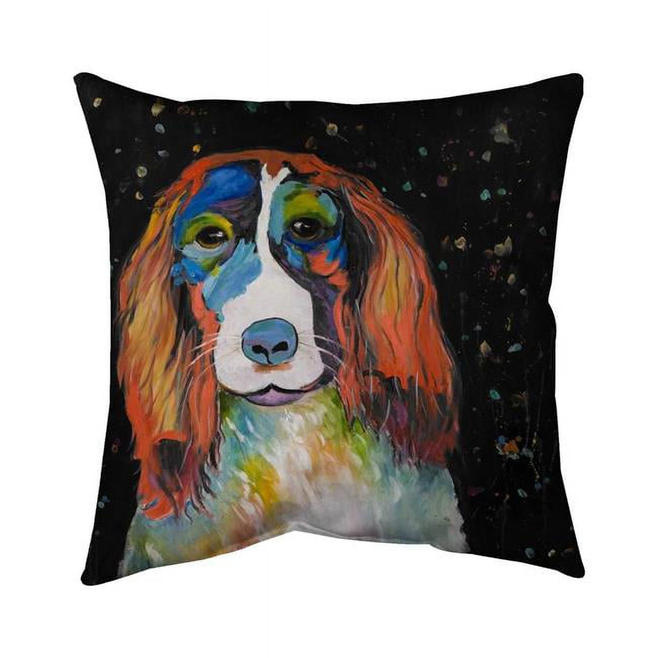 26 x 26 in. Colorful Dog-Double Sided Print Indoor Pillow