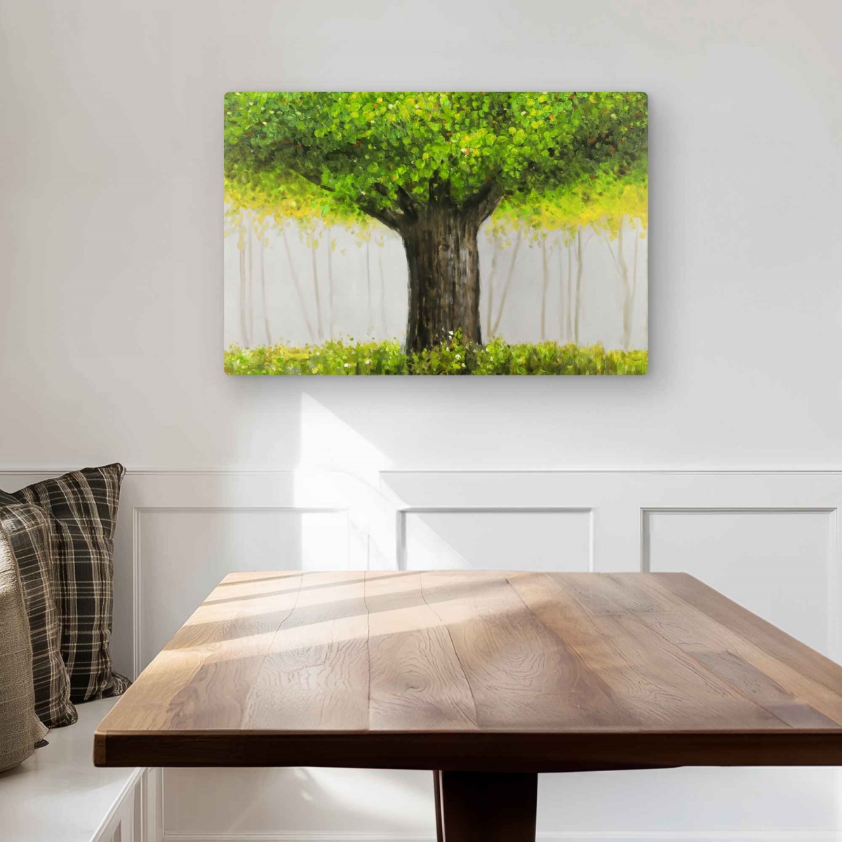 C1MP2030ORT6J8 20 x 30 in. Big Green Tree Wall Art - Contemporary Landscapes Metal Print Decor