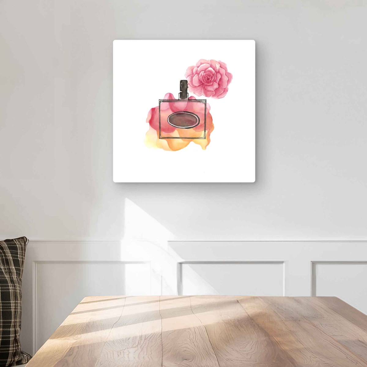 C1MP1616QC48OO 16 x 16 in. Sweet Fragrance - Orange Fashion Metal Print Wall Art for Home Decor