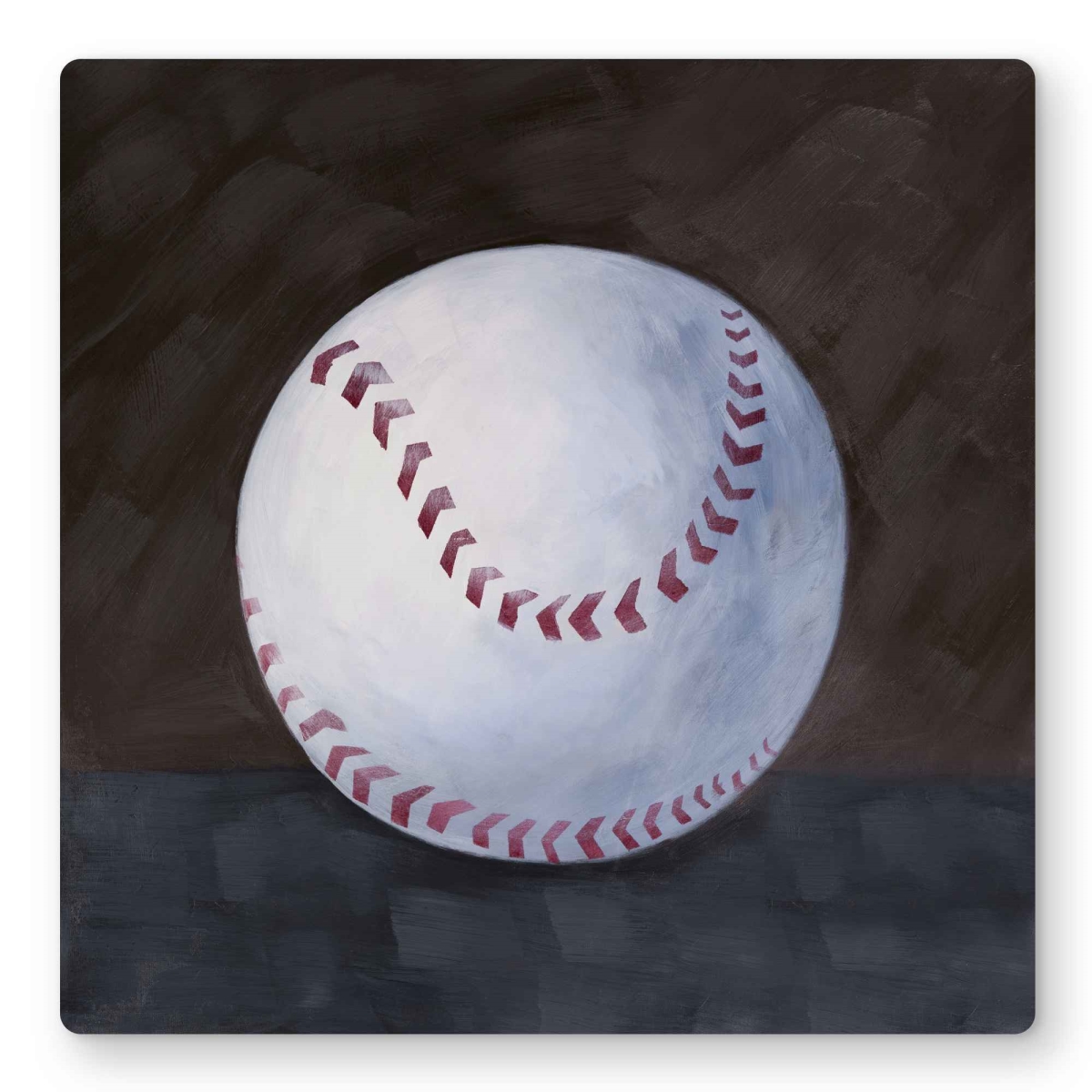 C1MP1616TZ05RA 16 x 16 in. Baseball Ball Metal Print Wall Art - Man Cave Home Decor Art