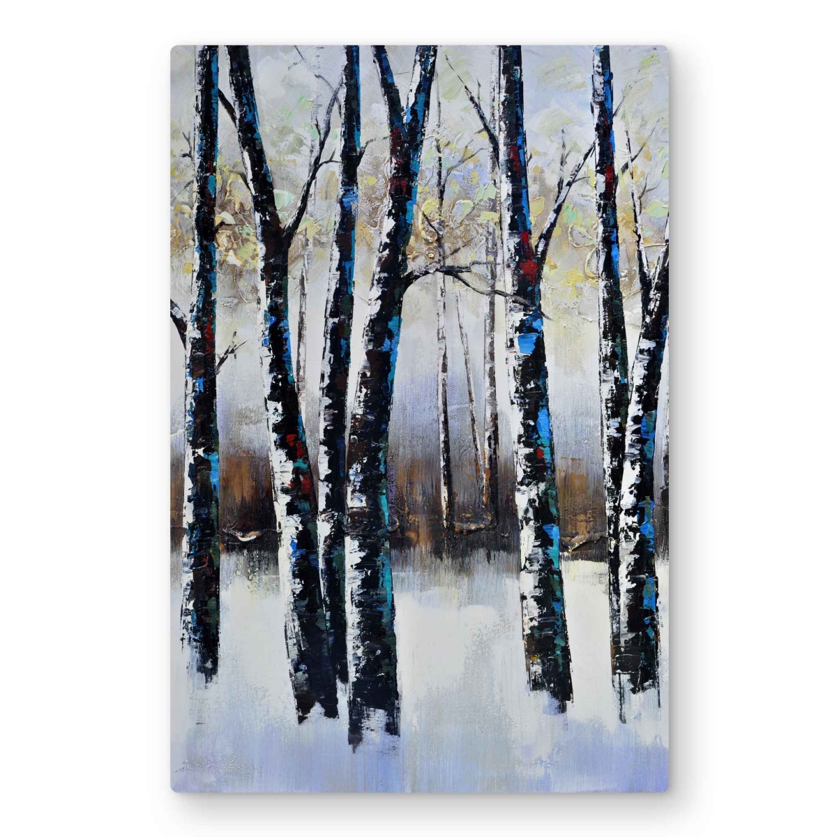 C1MP2030SOHPA3 20 x 30 in. Frosted Trees - Contemporary Metal Print Wall Art for Home Decor
